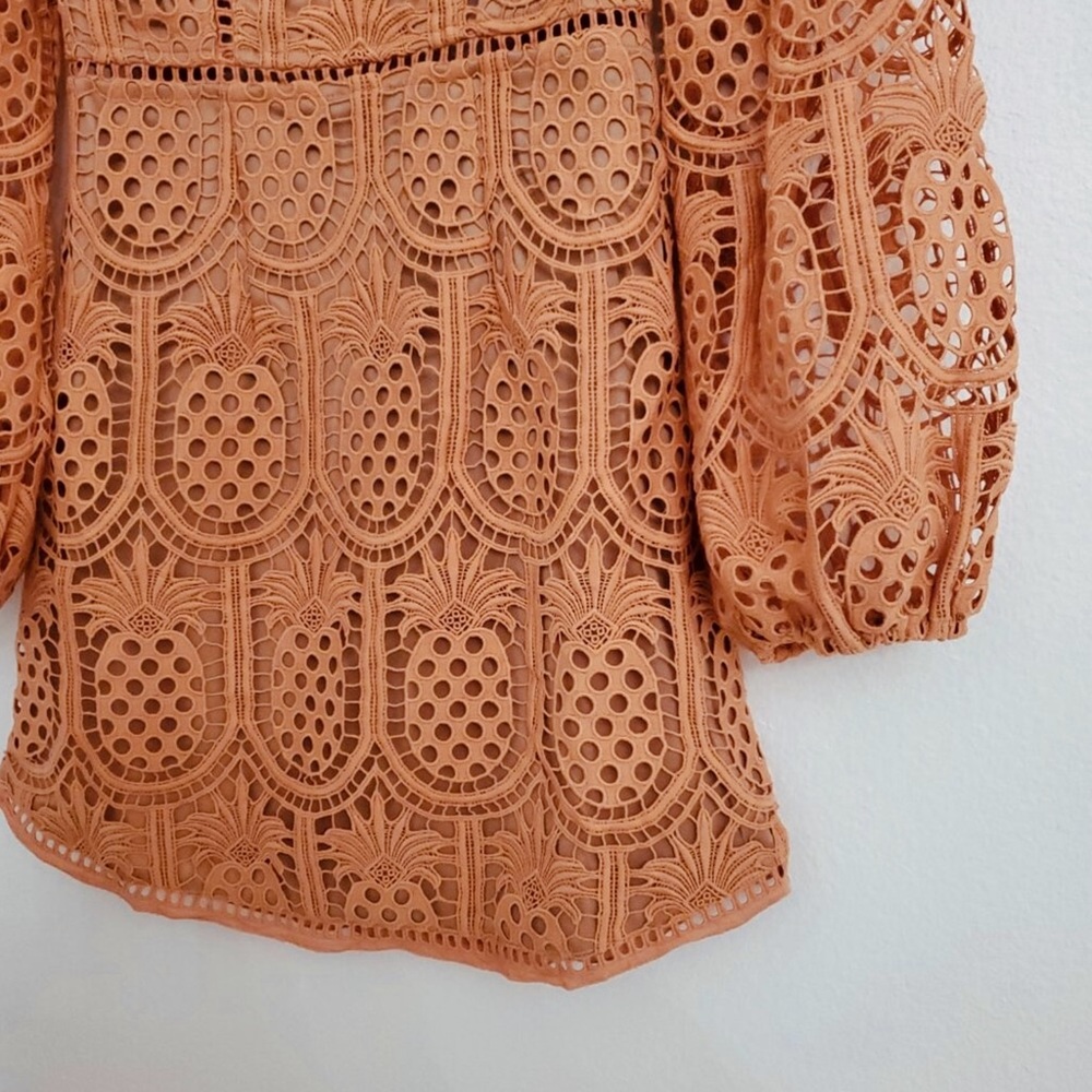 Sage + Paige Take Me To The Tropics Pineapple Rose Mini Dress Womens Medium NWOT - Picture 6 of 16